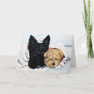 Scottish Terrier & Yorkie Best Friends Card
