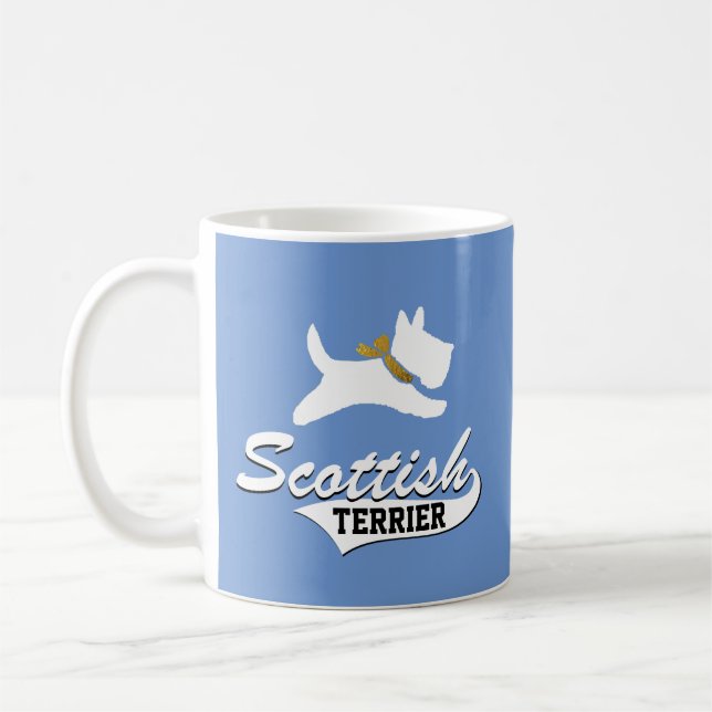 Scottish Terrier Your Background Colour Coffee Mug (Left)