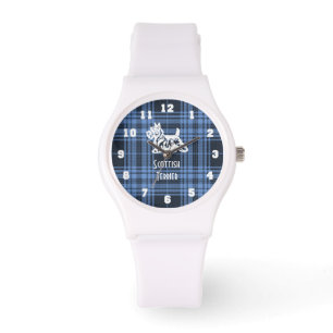 Scottish Terrier Your Colour Plaid Personalise Watch