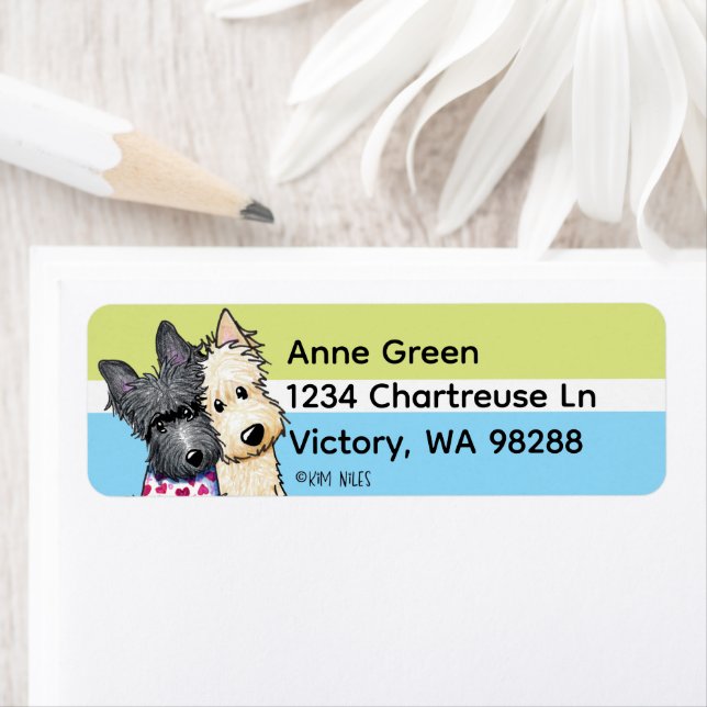 Scottish Terriers Address Return Address Label (Insitu)