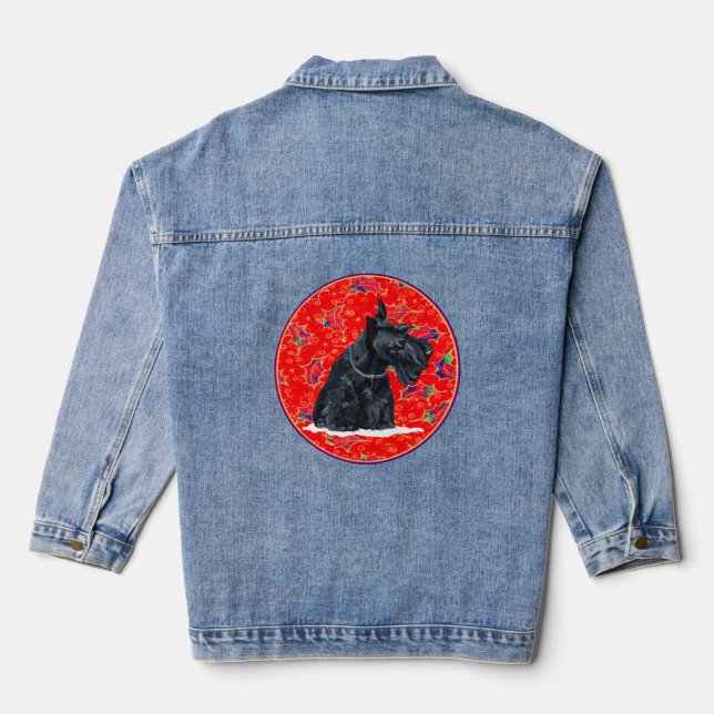 Scottish Terriers Celebration Denim Jacket (Back)