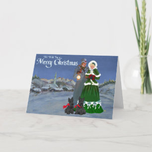 Scottish Terriers Christmas Carol Holiday Card