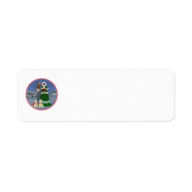 Scottish Terriers Christmas Carols Return Address Label (Front)