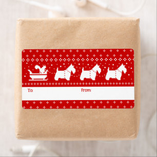 Scottish Terriers Christmas Sleigh Holiday To From