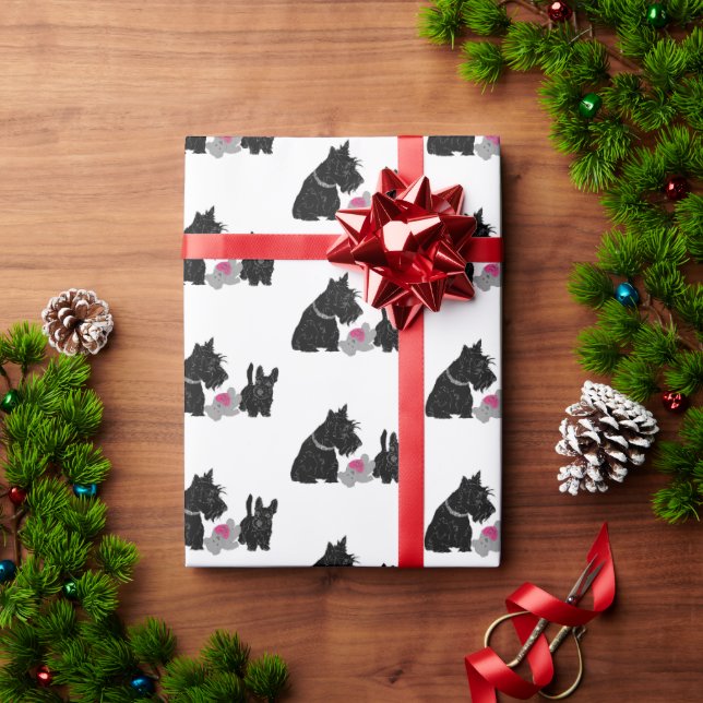 Scottish Terriers Father's Day  Wrapping Paper (Holiday Gift)
