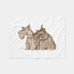 Scottish Terriers Fleece Blanket