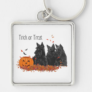 Scottish Terriers Halloween Key Ring