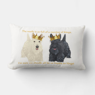 Scottish Terriers Happy Thoughts Lumbar Cushion