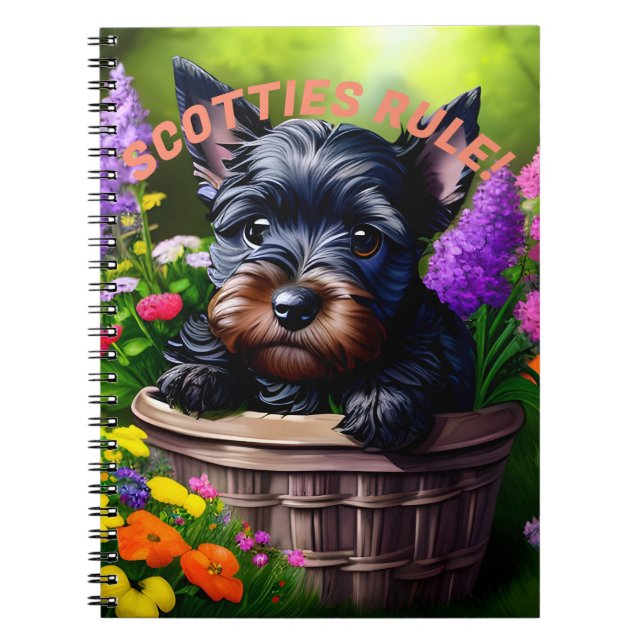 Scottish Terriers Rule! Notebook (Front)