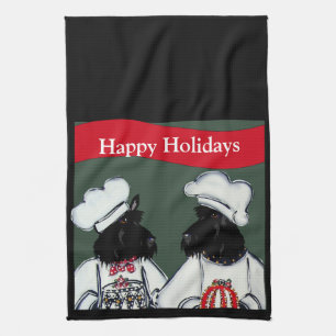 Scottish Terriers       Tea Towel