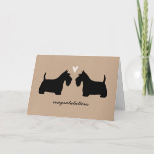 Scottish Terriers Wedding Congratulations Card