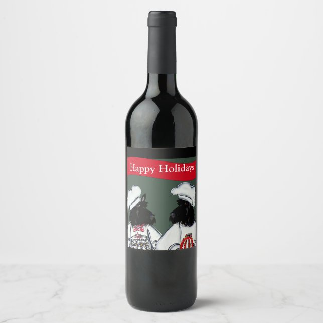 Scottish Terriers      Wine Label (Front)