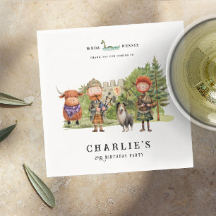 Scottish Themed Birthday Party  Napkin