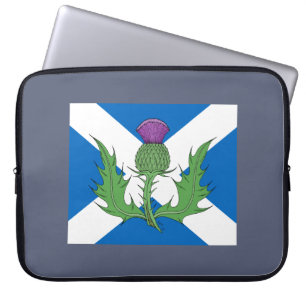 Scottish Thistle and Saltire Laptop Sleeve
