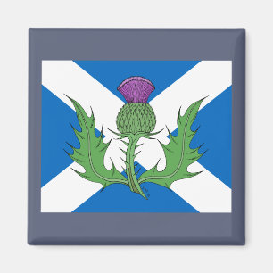 Scottish Thistle and Saltire Magnet