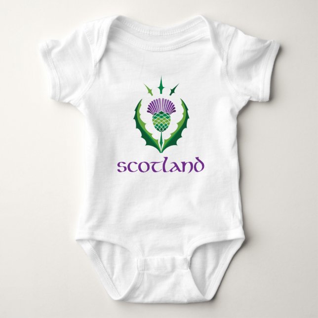 Scottish Thistle Baby Bodysuit (Front)