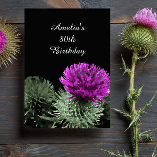 Scottish Thistle Birthdays Invitation