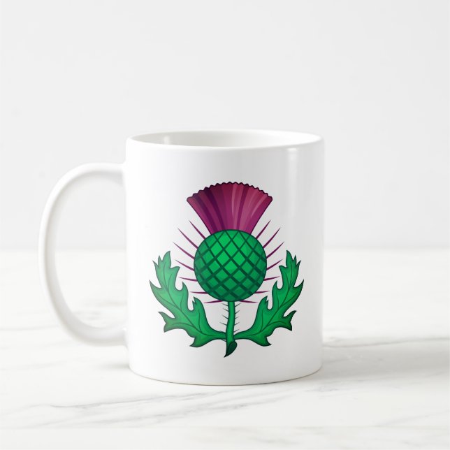 Scottish Thistle Coffee Mug (Left)