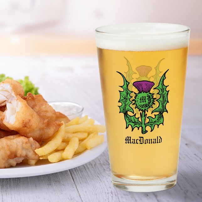 Scottish Thistle Custom Name Glass (Creator Uploaded)