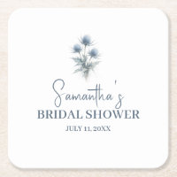 Scottish Thistle Dusty Blue Floral Bridal Shower