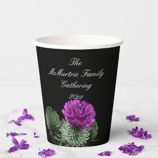 Scottish Thistle Family Gathering Paper Cups