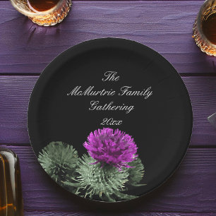 Scottish Thistle Family Gathering Paper Plate