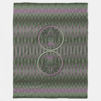Scottish Thistle Fleece Blanket