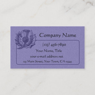 Scottish Thistle Graphic Business Card