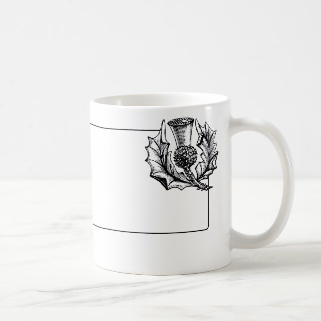 Scottish Thistle Graphic Coffee Mug (Right)