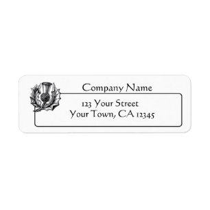 Scottish Thistle Graphic Return Address Label