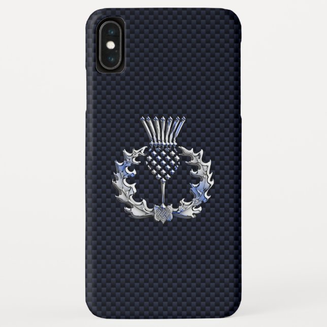 Scottish Thistle in Chrome Style Case-Mate iPhone Case (Back)