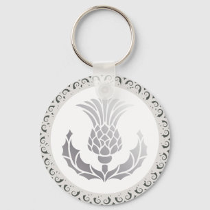 scottish thistle key ring