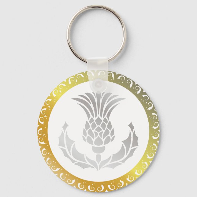 scottish thistle key ring (Front)