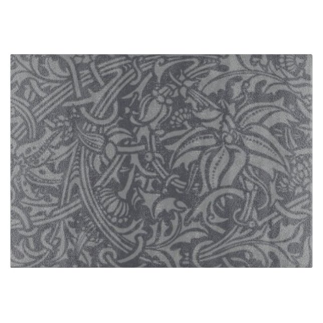 Scottish Thistle Knot William Morris Style Cutting Board (Front)