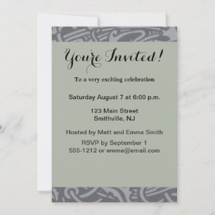 Scottish Thistle Knot William Morris Style Invitation