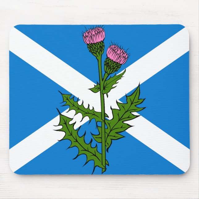 Scottish thistle mouse pad (Front)