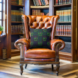 Scottish Thistle on Dark Tartan Custom Monogram Cushion