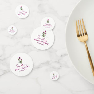 Scottish Thistle Purple Floral Bridal Shower Confetti