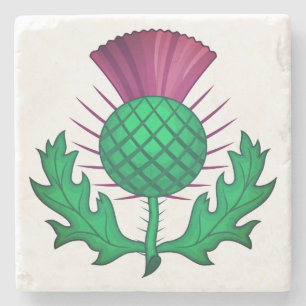 Scottish Thistle Stone Coaster