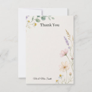 Scottish Thistle Wedding Thank You Card