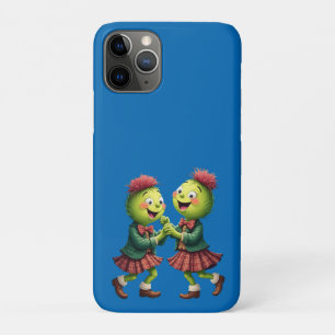 Scottish Thistles Wearing Plaid Dancing Ceilidh iPhone 11 Pro Case