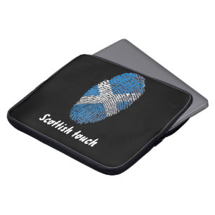 Scottish touch fingerprint flag laptop sleeve