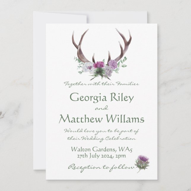 Scottish Tweed Invitation (Front)