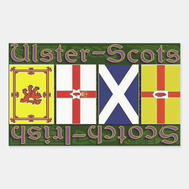 Scottish & Ulster flags Rectangular Sticker (Front)