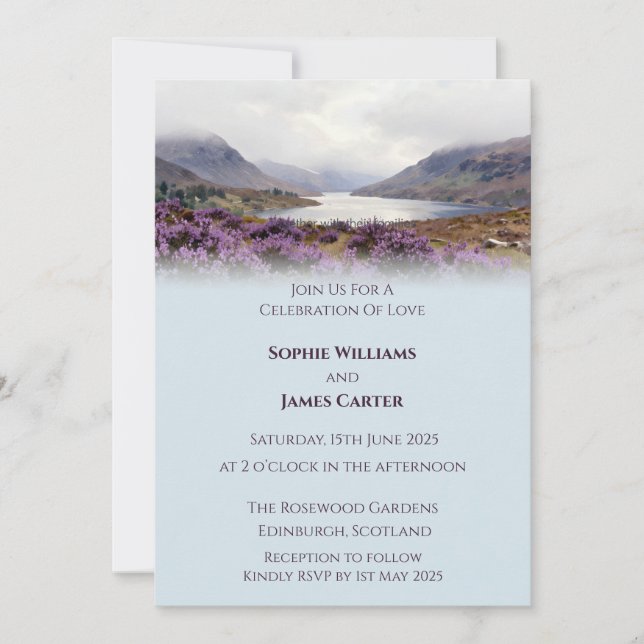 Scottish Wedding Invitation  (Front)