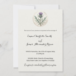 Scottish Wedding Invitation, Celtic Invitation