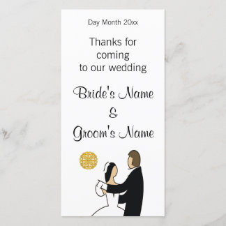 Scottish Wedding Souvenirs, Gifts, Giveaways Thank You Card