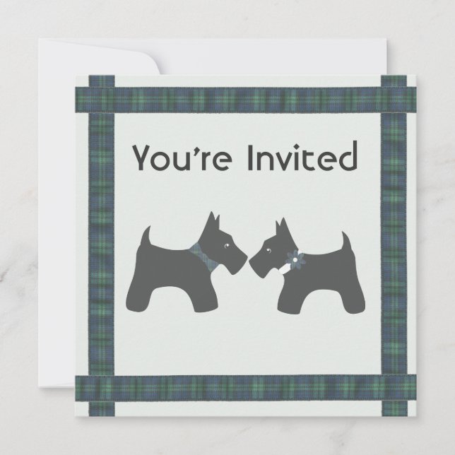 Scottish Wedding with Tartan Theme Invitation (Front)