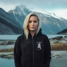 Scottish Zip Hoodie, Rampant Lion, Scottish Gifts