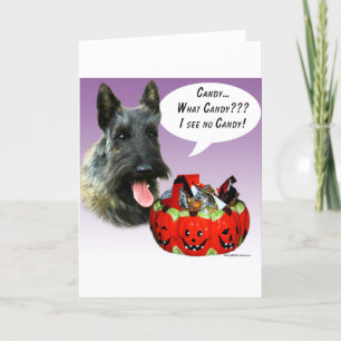 ScottishTerrier Halloween Candy Card